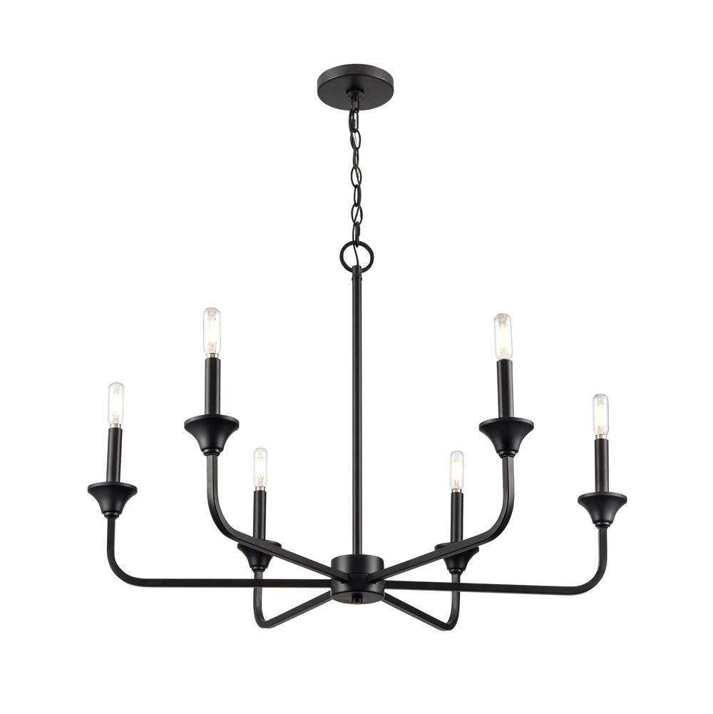 Millennium Lighting 97326-MB Matte Black Chandelier Ceiling Light Image 6