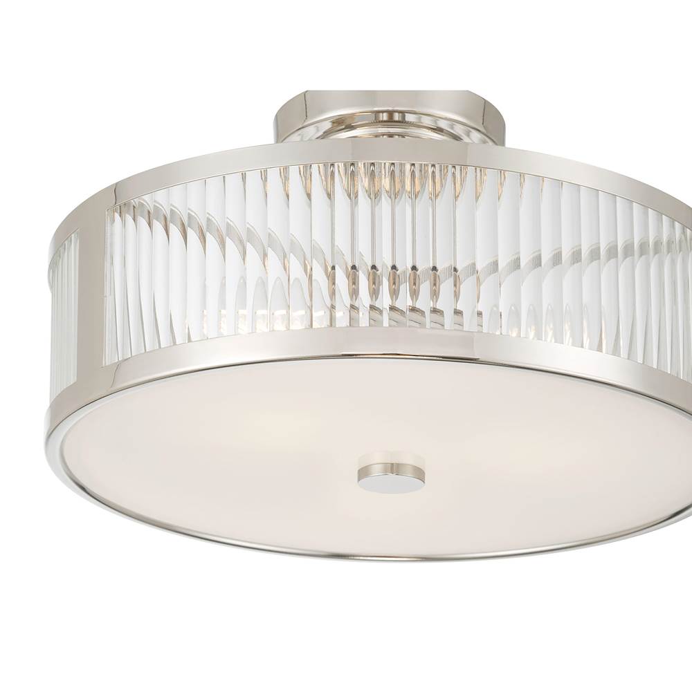 Millennium Lighting 23303-PN Polished Nickel Ardezia 15.75'' Wide 3-light Semi-flush Mount Image 5