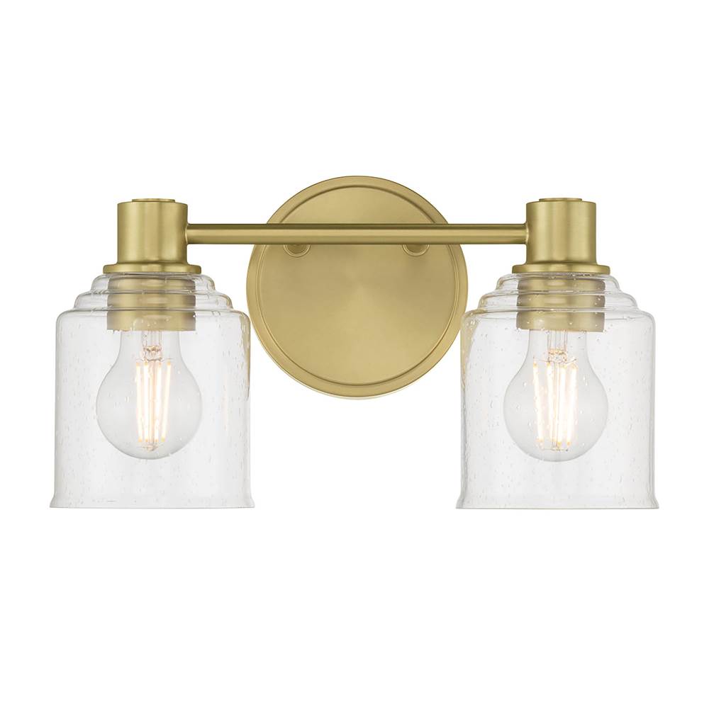 Millennium Lighting 202102-VB Vintage Brass Vessair 14'' Wide 2-light Vanity Image 6