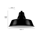 Millennium Lighting RCLWS17-SB Satin Black Classic Warehouse Shade Image 2