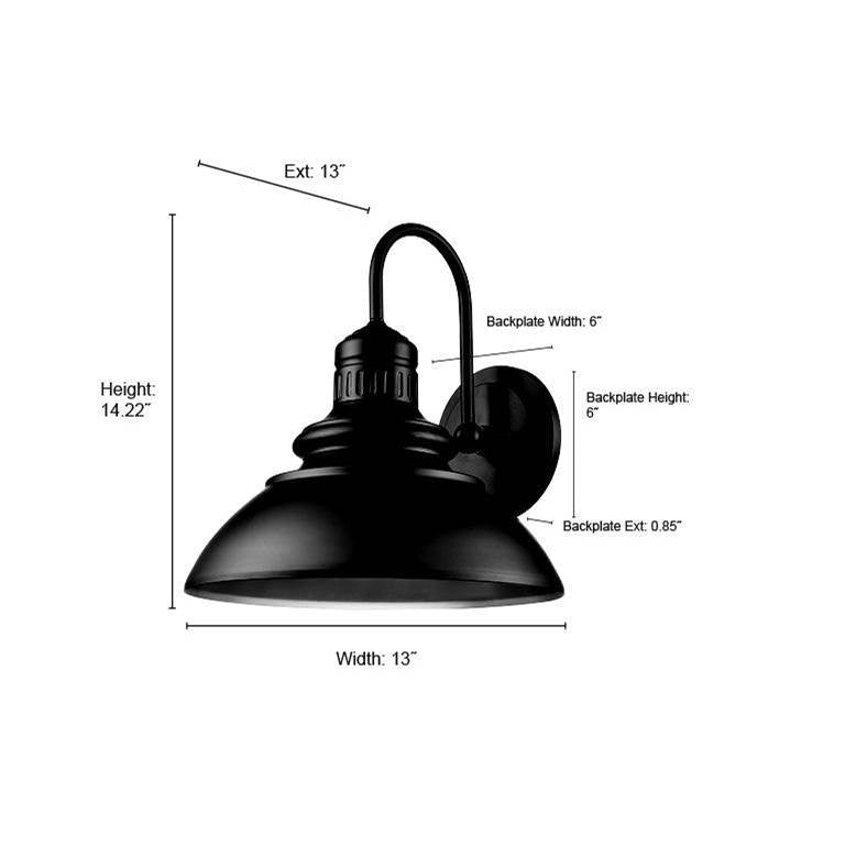 Millennium Lighting 81102-PBK Powder Coated Black Outdoor Wall Sconce Image 2