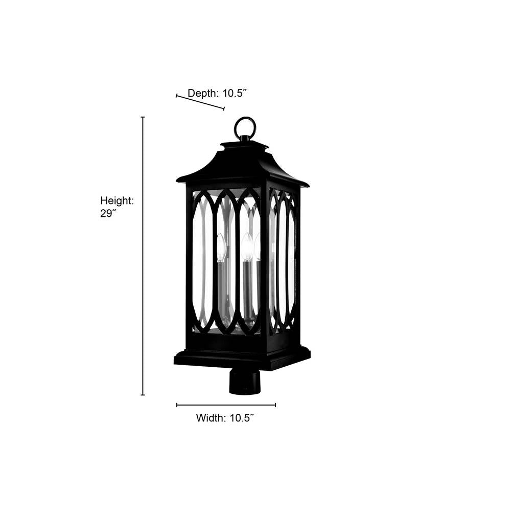 Millennium Lighting 88105-PBK Powder Coated Black Outdoor Post Lantern Image 2