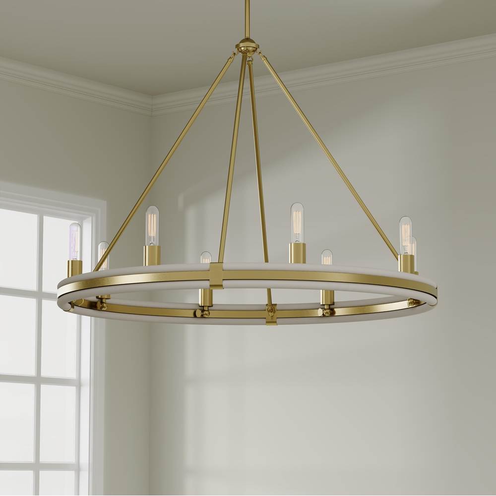 Millennium Lighting 207108-VB Vintage Brass Rovessa 39'' Wide 6-light Chandelier Image 4