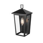 Millennium Lighting 198001-PBK Powder Coated Black Munger 11'' High 1-light Outdoor Wall Sconce - Powder Coated Black Image 1