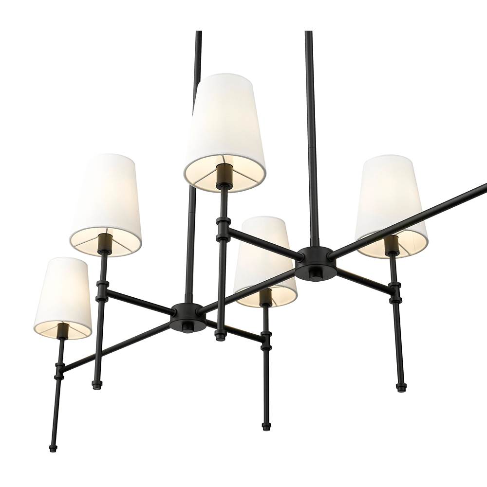 Millennium Lighting 16506-MB Matte Black Adorra 48'' Wide 6-light Chandelier - Matte Black Image 7