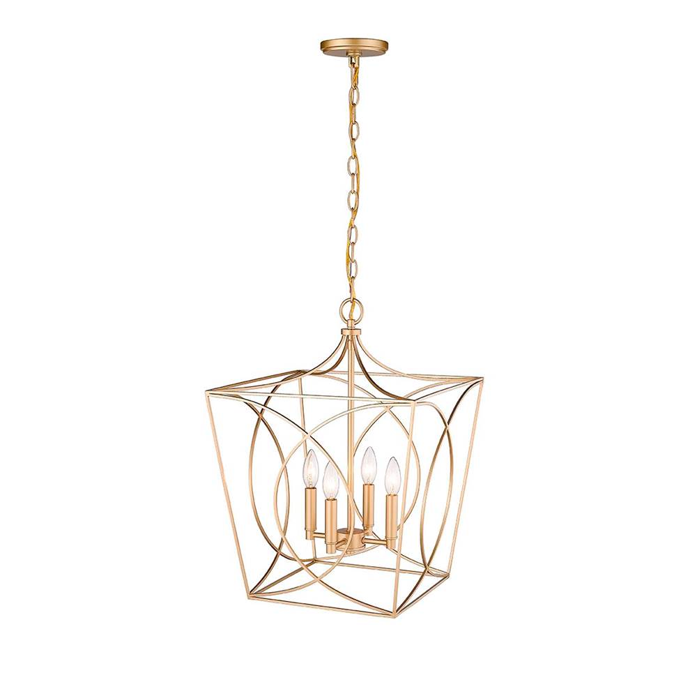 Millennium Lighting 4002-PMG Painted Modern Gold Pendant Light Image 2