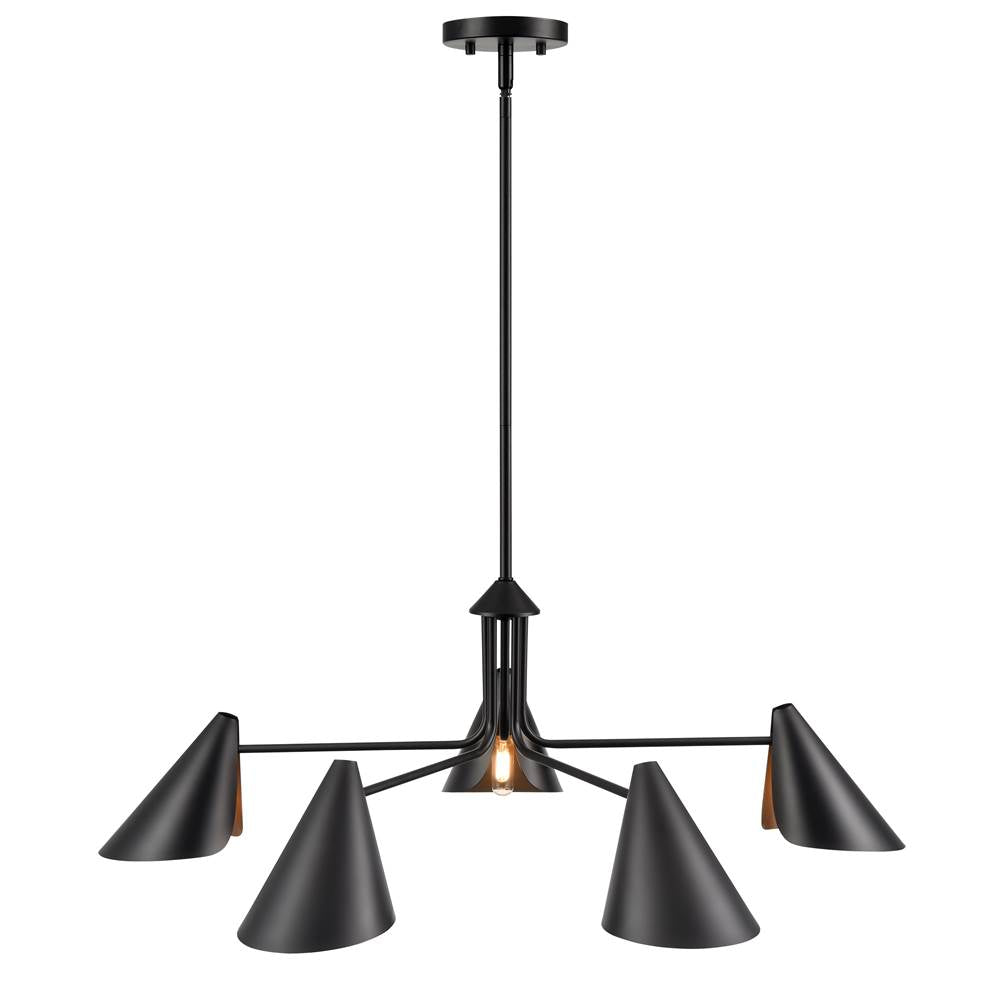 Millennium Lighting 99005-MB Matte Black Chandelier Ceiling Light Image 5
