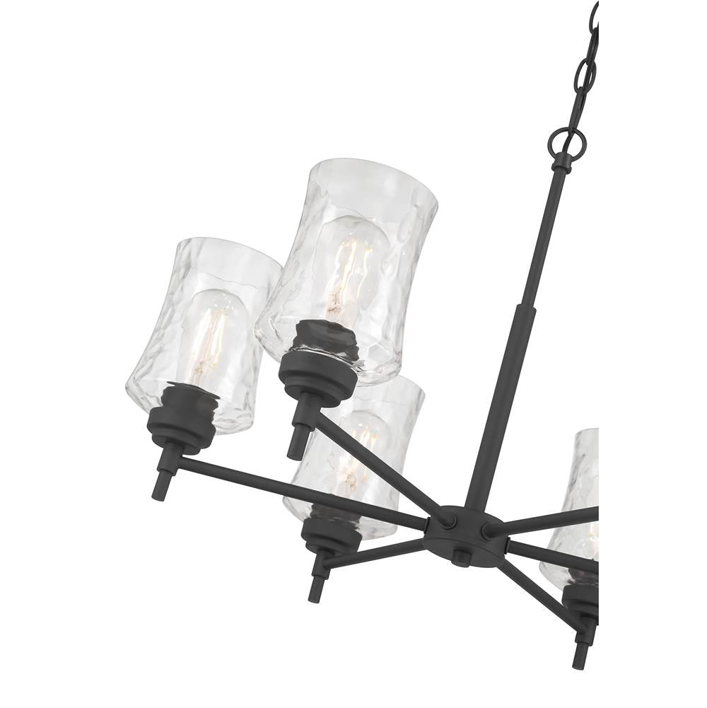 Millennium Lighting 909106-MB Matte Black Clarvyn 25.5'' Wide 6-light Chandelier Image 5