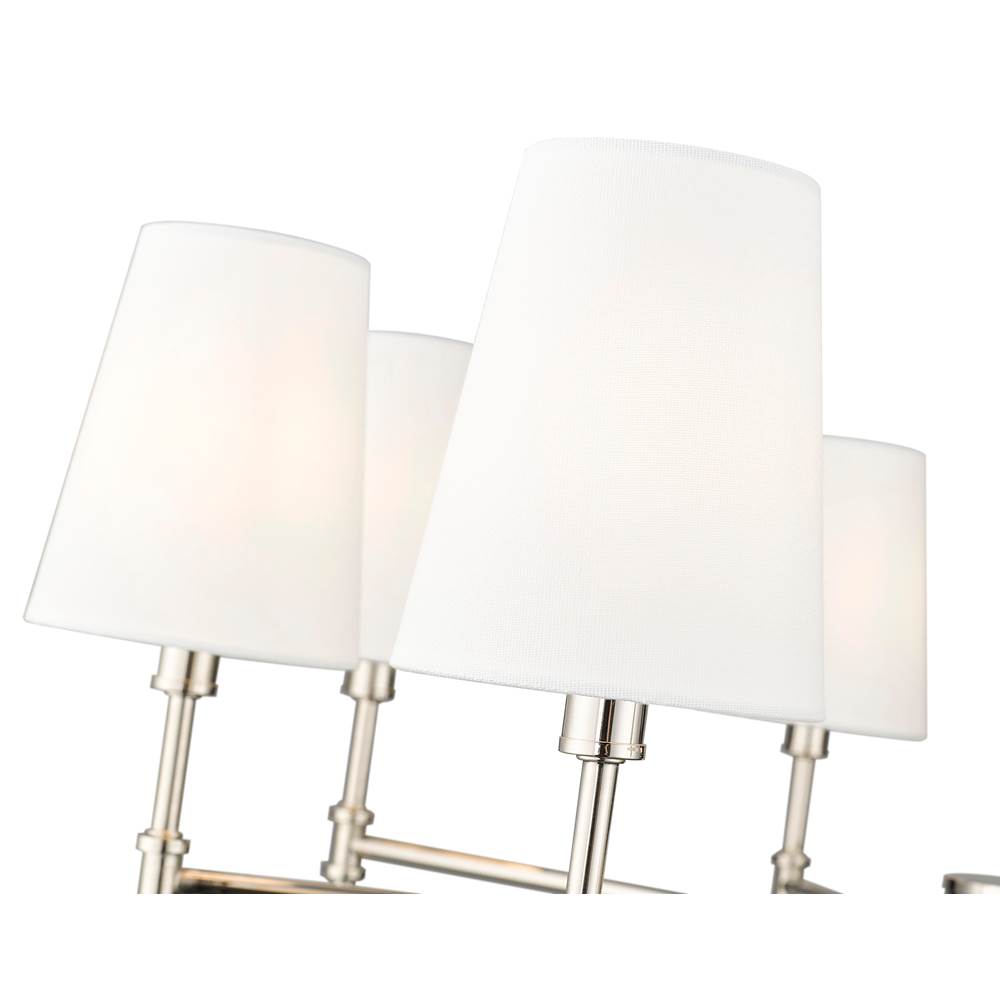 Millennium Lighting 16108-PN Polished Nickel Adorra 30'' Wide 8-light Chandelier - Polished Nickel Image 5