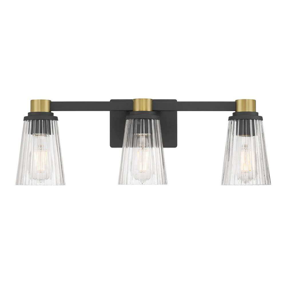 Millennium Lighting 9313-MB/VB Matte Black Lustria  21.75'' Wide 3-light Vanity Image 6