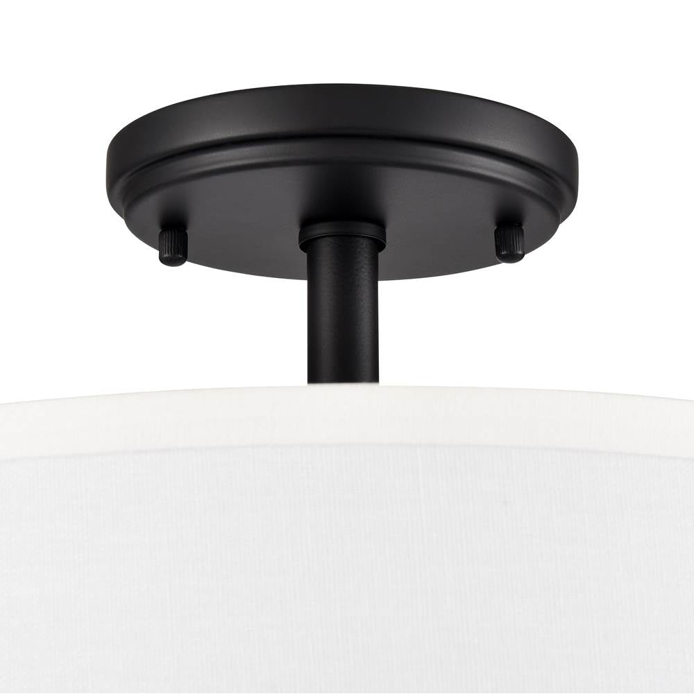 Millennium Lighting 41102-MB Matte Black Guyten 13'' Wide 2-light Semi Flush - Matte Black Image 3