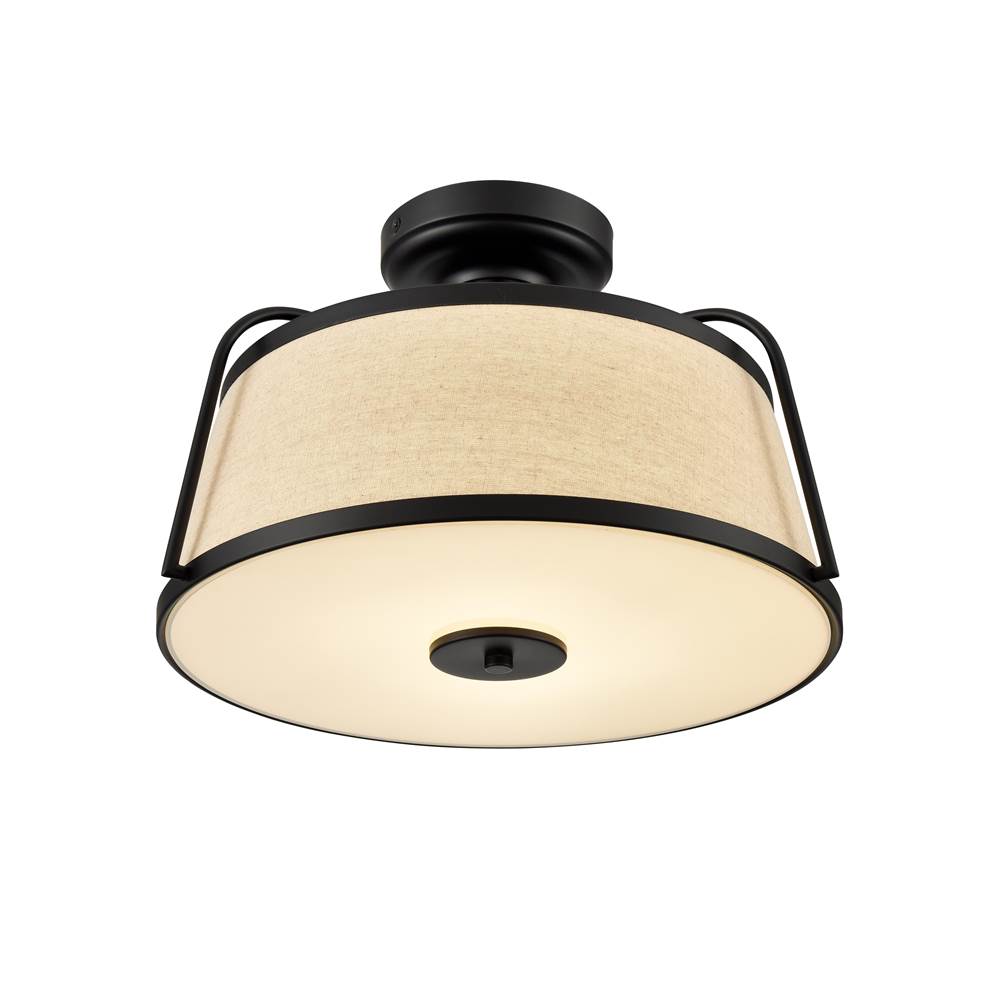 Millennium Lighting 78201-MB Matte Black Led Semi-flush Ceiling Mount Image 5