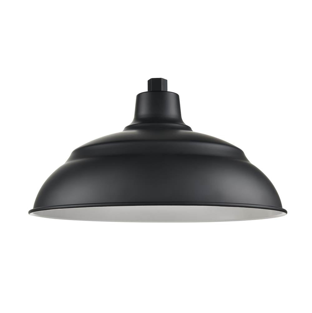 Millennium Lighting RALWHS17-SB Satin Black Aluminum Warehouse Shade Image 1