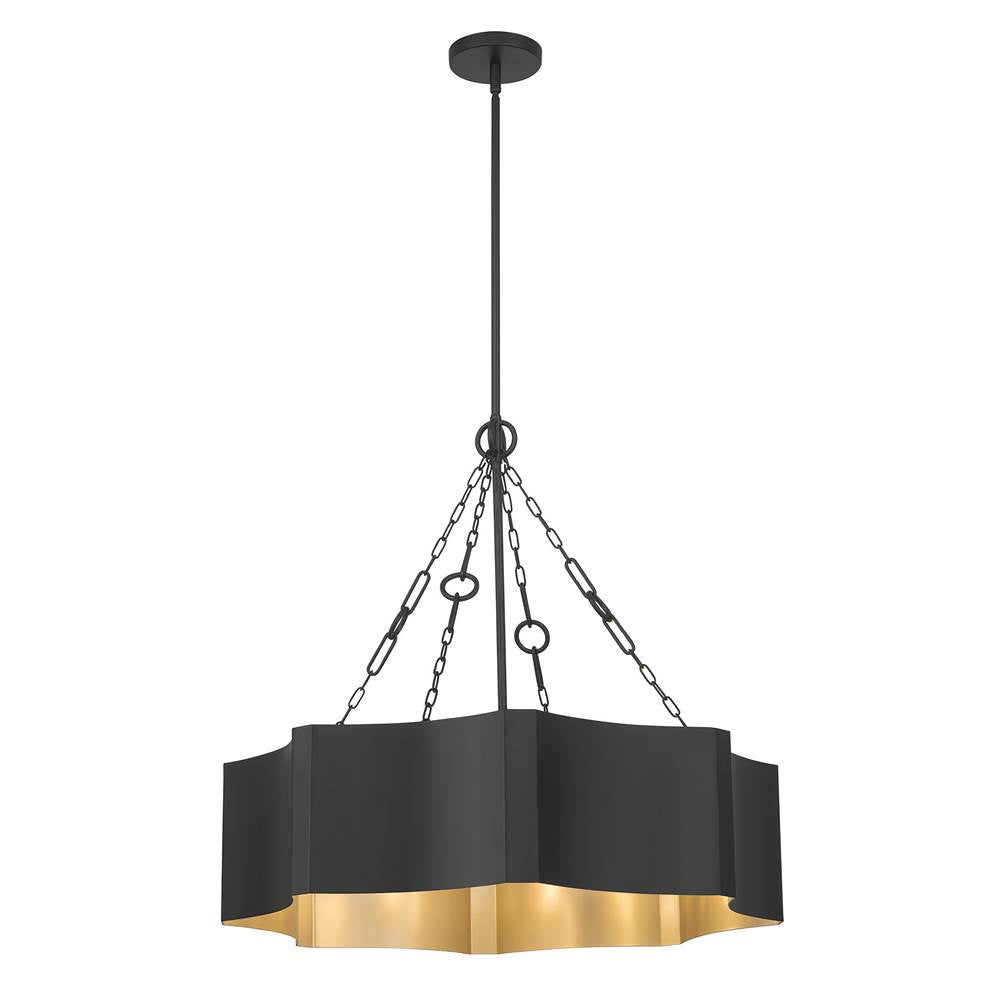 Millennium Lighting 210205-MB/VB Matte Black Ottavio  28'' Wide 5-light Pendant Image 1