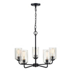Millennium Lighting 9605-MB Matte Black 5 Light Chandelier Image 1