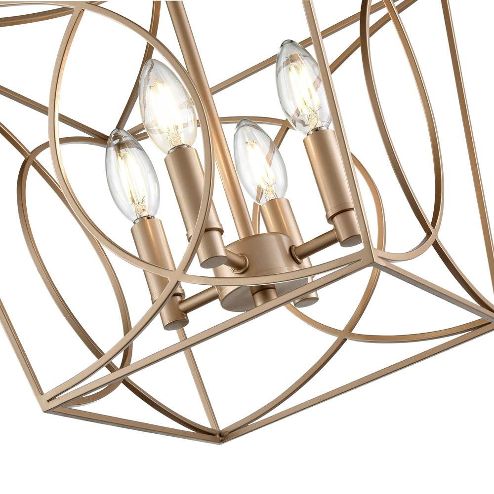 Millennium Lighting 4004-PMG Painted Modern Gold Semi-flush Ceiling Mount Image 4