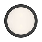 Millennium Lighting 9502-MB Matte Black Corvella 14'' Wide 2-light Flush Mount Image 6
