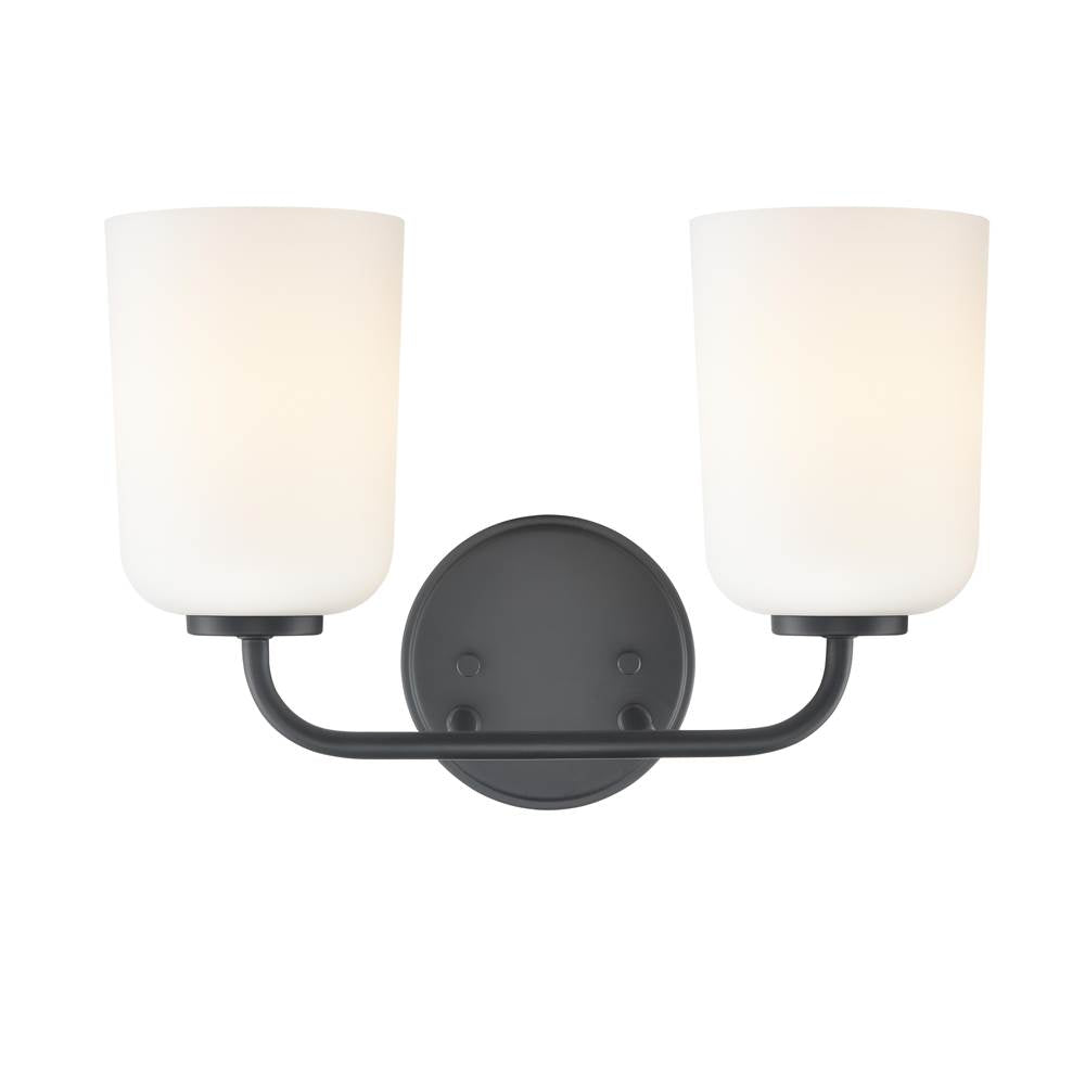 Millennium Lighting 214202-MB Matte Black Laphia 14'' Wide 2-light Vanity - Matte Black Image 6