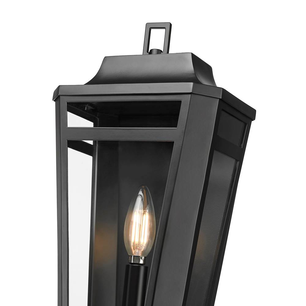 Millennium Lighting 193001-PBK Powder Coated Black Sumerlin 14.5'' High 1-light Outdoor Wall Sconce - Powder Coated Black Image 4