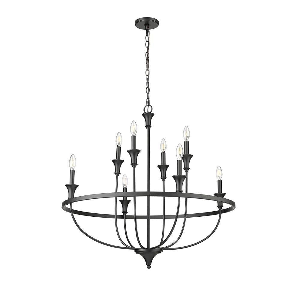 Millennium Lighting 28108-MB Matte Black Chandelier Ceiling Light Image 5