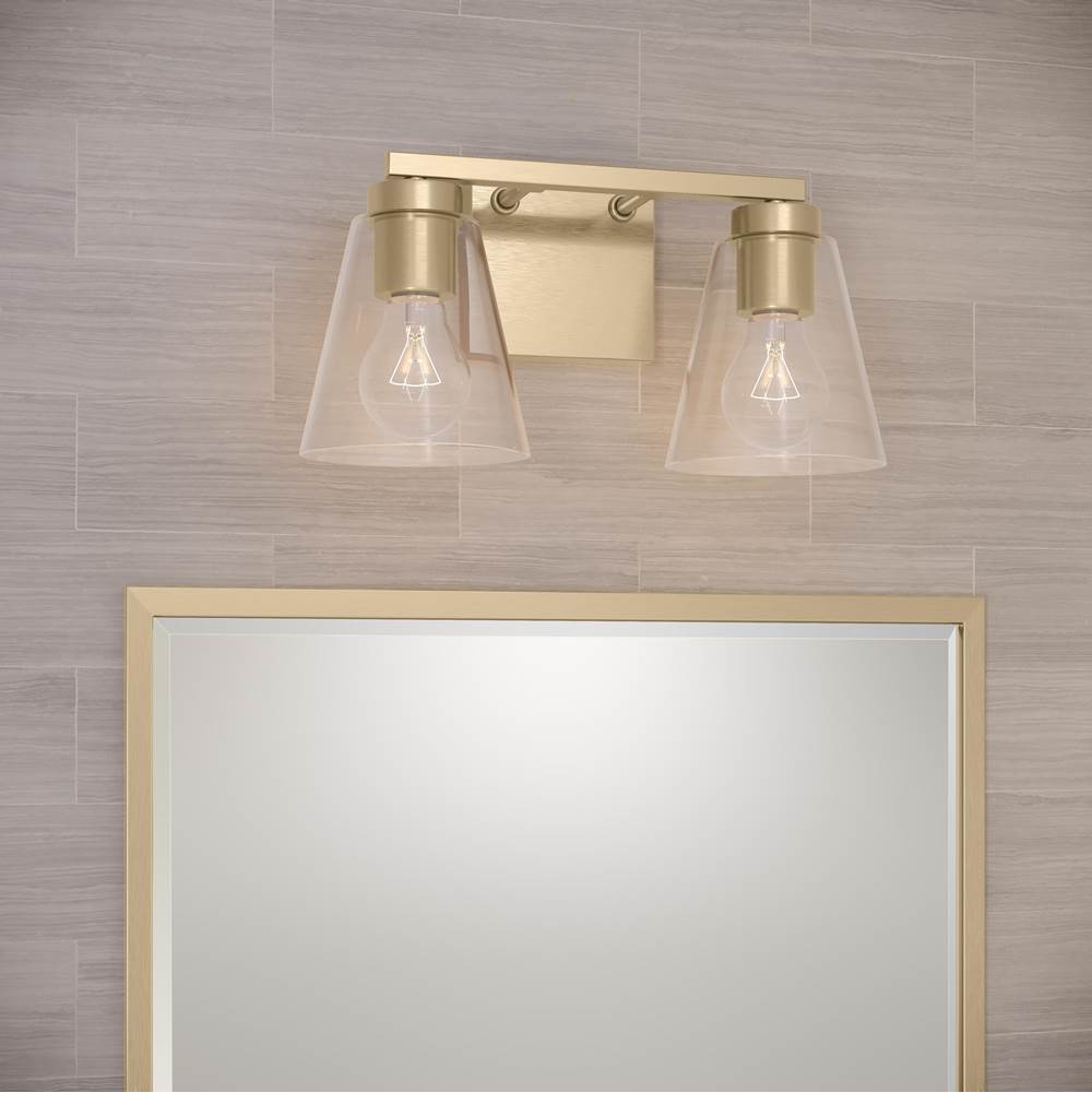Millennium Lighting 64002-MG Modern Gold Strayhan 13'' 2-light Vanity - Modern Gold Image 4