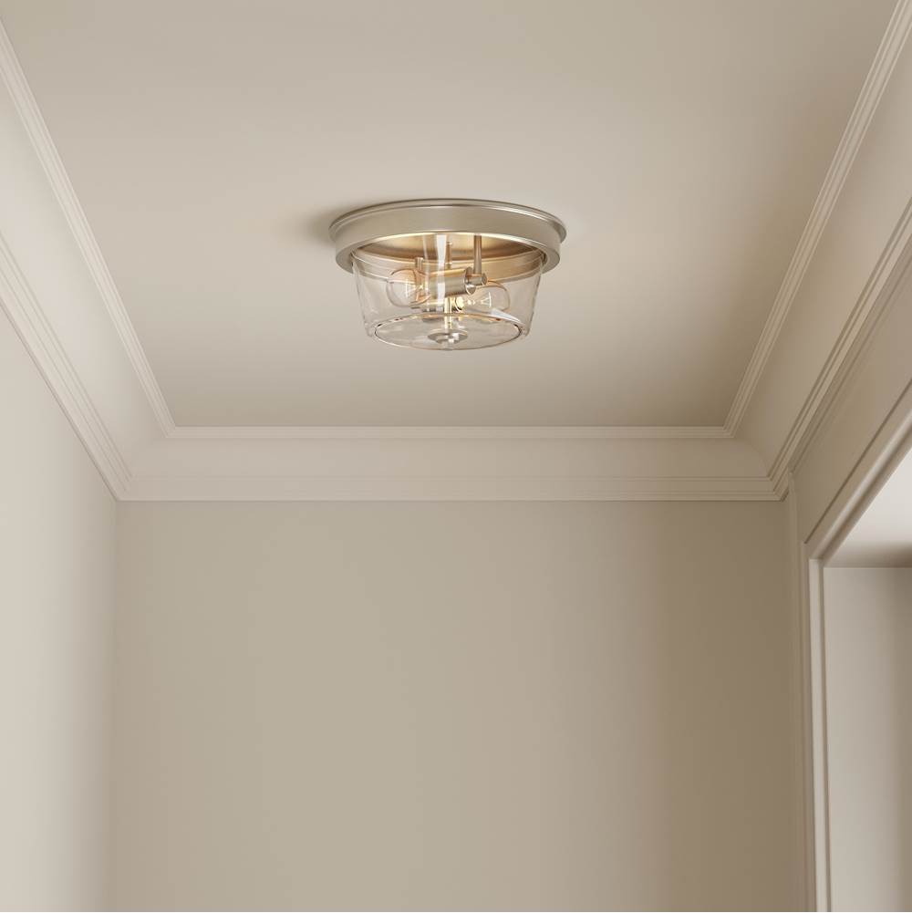 Millennium Lighting 64102-BN Brushed Nickel Strayhan 13'' 2-light Flush Mount - Brushed Nickel Image 2