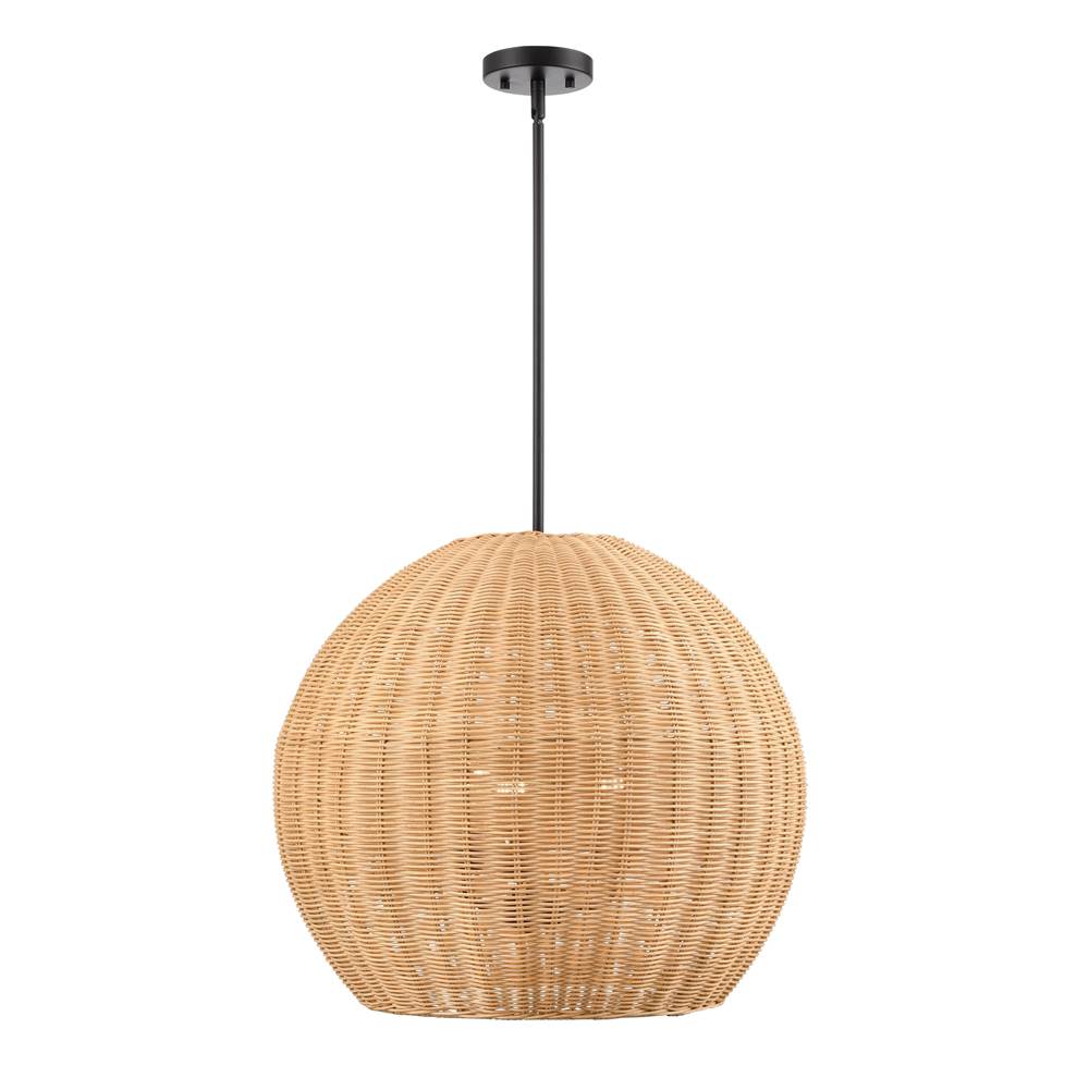 Millennium Lighting Elise 22'' Wide 3-light Pendant - Matte Black