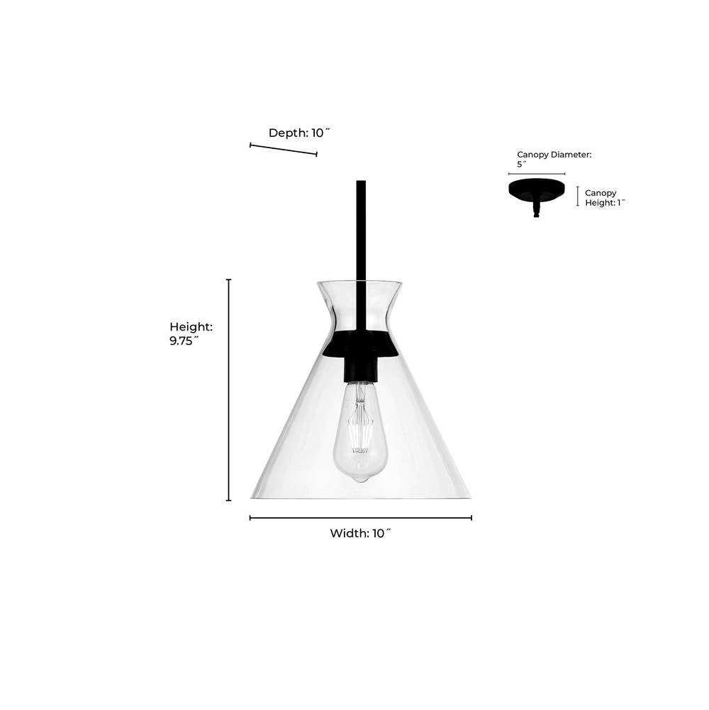 Millennium Lighting 69101-MG Modern Gold Amarella 10'' Wide 1-light Pendant Image 2