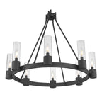 Millennium Lighting 9908-MB Matte Black Evandrel 32'' Wide 8-light Chandelier Image 7