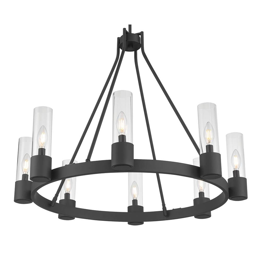 Millennium Lighting 9908-MB Matte Black Evandrel 32'' Wide 8-light Chandelier Image 7