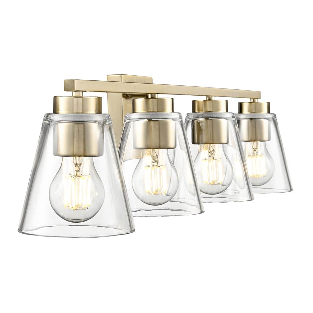 Millennium Lighting 64004-MG Modern Gold Strayhan 31'' 4-light Vanity - Modern Gold Image 6