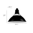 Millennium Lighting RGCS13-SB Satin Black Glass Cone Shade Image 2