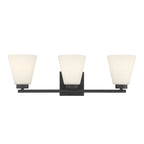 Millennium Lighting 64003WG-MB Matte Black Strayhan 22'' Wide 3-light Vanity Image 6