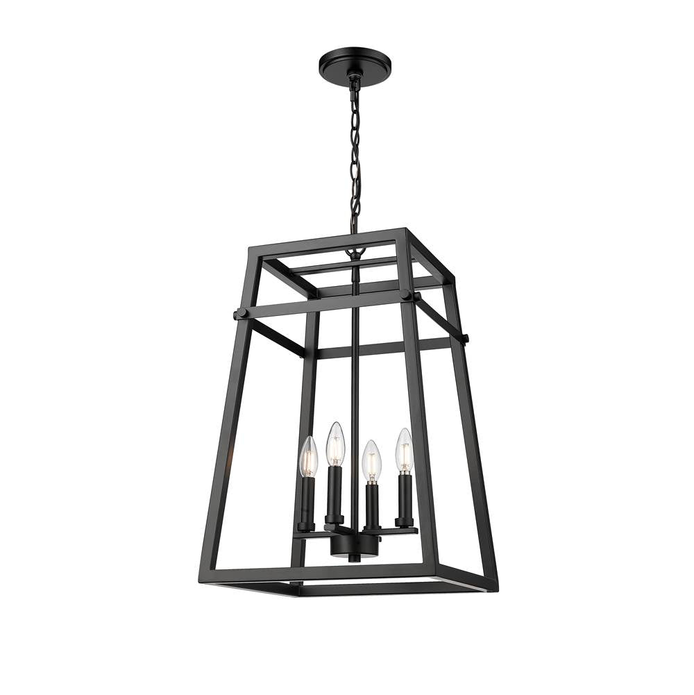 Millennium Lighting 19204-MB Matte Black Tellsa 15'' Wide 4-light Pendant - Matte Black Image 1