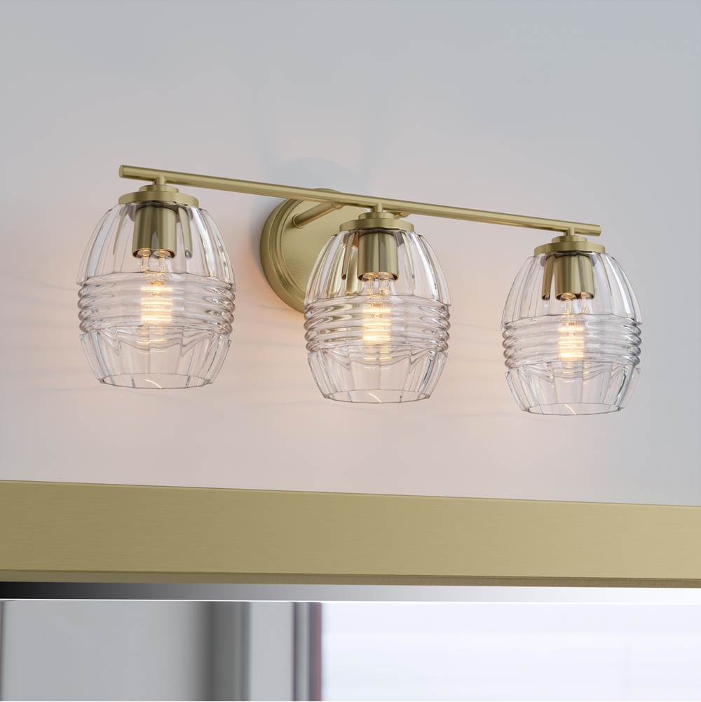 Millennium Lighting 9993-VB Vintage Brass Miravelle 22.25'' Wide 3-light Vanity Image 4