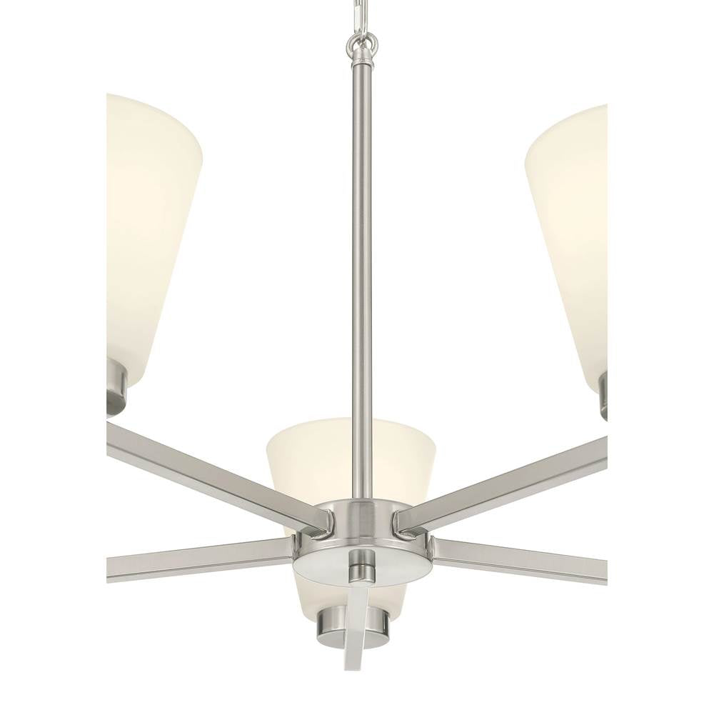 Millennium Lighting 64105WG-BN Brushed Nickel Strayhan 24'' Wide 5-light Chandelier Image 7