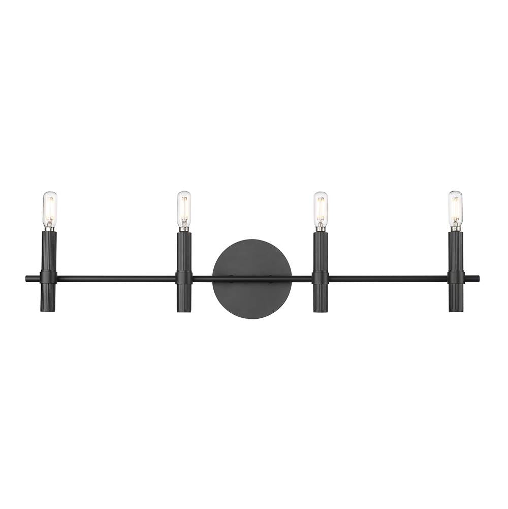Millennium Lighting 25604-MB Matte Black Skyva 6'' High 4-light Vanity - Matte Black Image 6