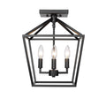 Millennium Lighting 3334-MB Matte Black Semi-flush Ceiling Mount Image 1