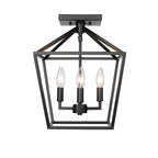 Millennium Lighting 3334-MB Matte Black Semi-flush Ceiling Mount Image 1
