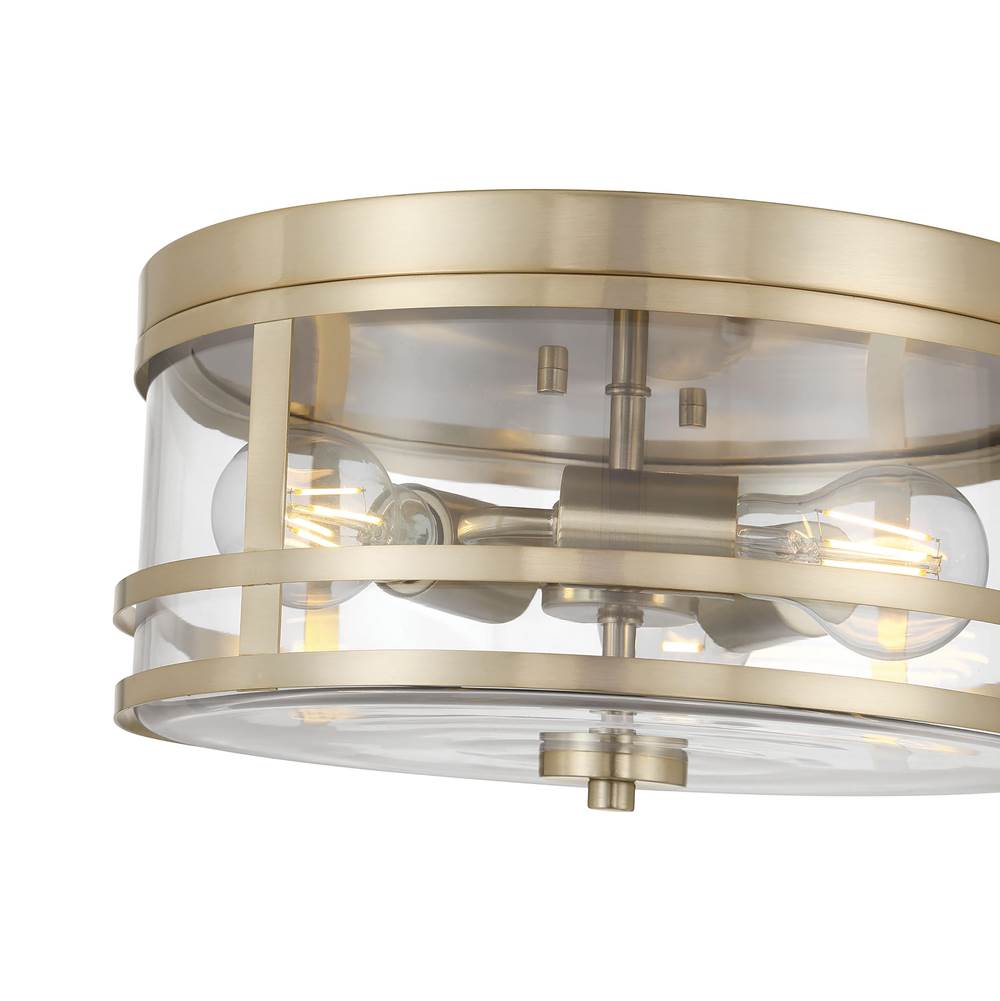 Millennium Lighting 91013-MG Modern Gold Lunden  13'' Wide 3-light Flush Mount Image 4