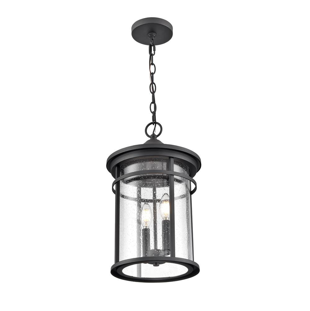 Millennium Lighting 91342-TBK Textured Black Outdoor Hanging Lantern Image 5