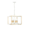 Millennium Lighting 22609-MW/VB Matte White,Vintage Brass Pendant Light Image 1