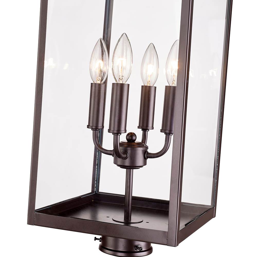Millennium Lighting 42604-PBZ Powder Coated Bronze Outdoor Post Lantern Image 2