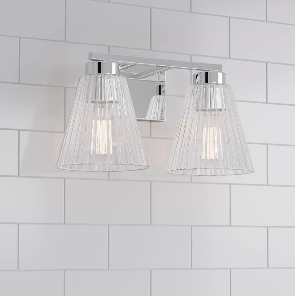 Millennium Lighting 63002-CH Chrome Riville 13.75'' Wide 2-light Vanity Image 4