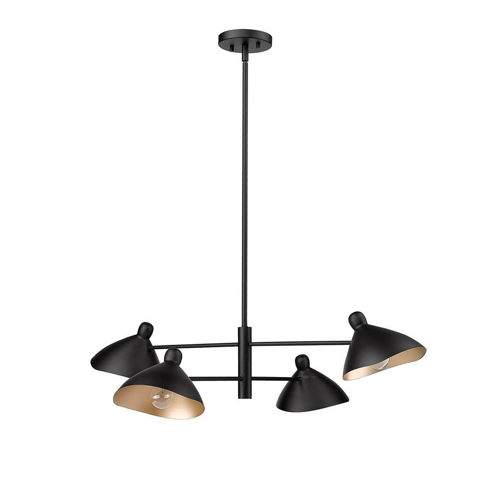 Millennium Lighting 12804-MB Matte Black Chandelier Ceiling Light Image 1