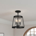 Millennium Lighting 230103-MB Matte Black Adabella 12.25'' Wide 3-light Semi-flush Mount Image 4