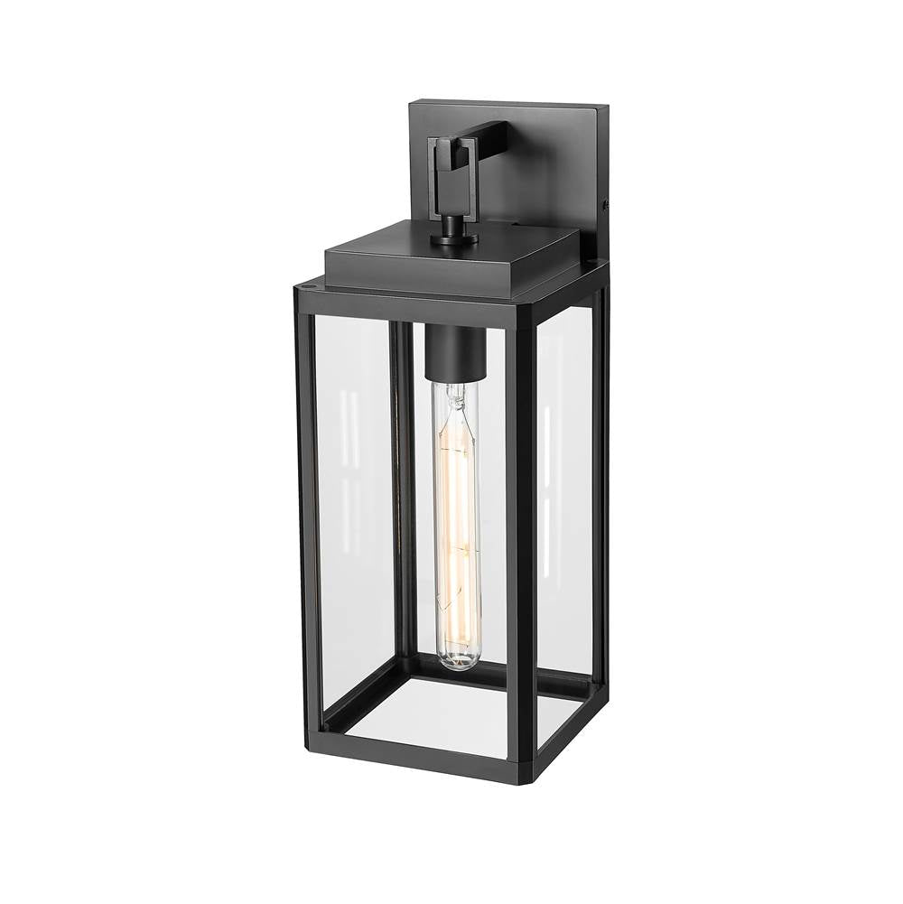 Millennium Lighting 902001-PBK Powder Coated Black Alpharetta 15.5'' High 1-light Outdoor Wall Lantern - Powder Coated Black Image 1