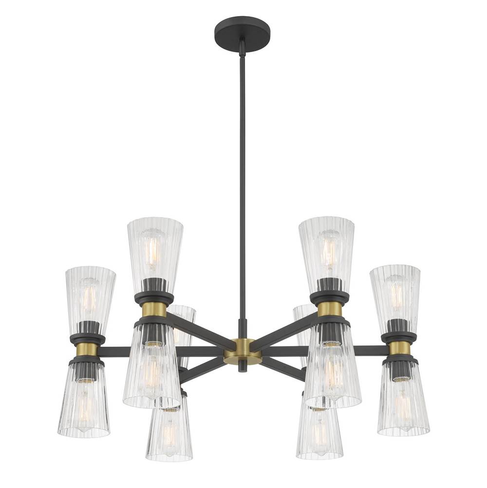 Millennium Lighting 9312-MB/VB Matte Black Lustria  29.5'' Wide 12-light Chandelier Image 8