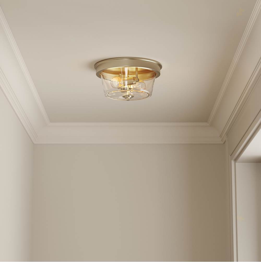 Millennium Lighting 64102-MG Modern Gold Strayhan 13'' 2-light Flush Mount - Modern Gold Image 2