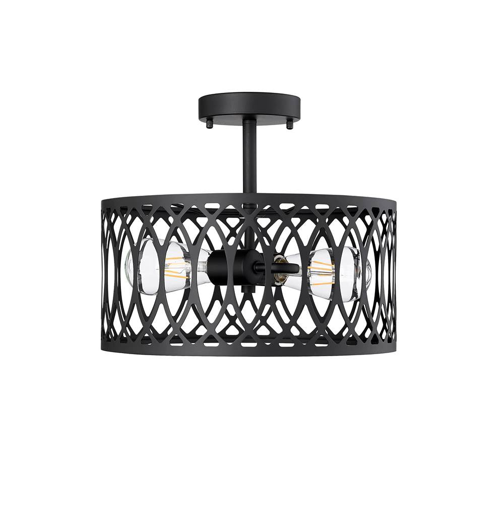 Millennium Lighting 4212-MB Matte Black Semi-flush Ceiling Mount Image 1